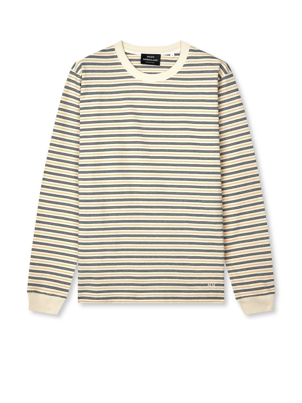 Cotton jersey stripe frode langermet - vanilla ice/sky captain/zinnia