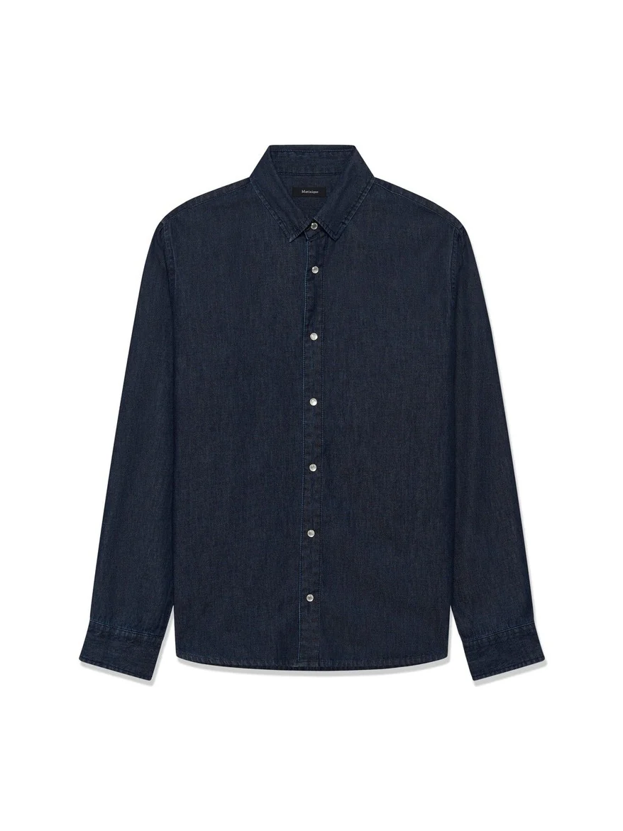 Christaldo skjorte - dark washed denim