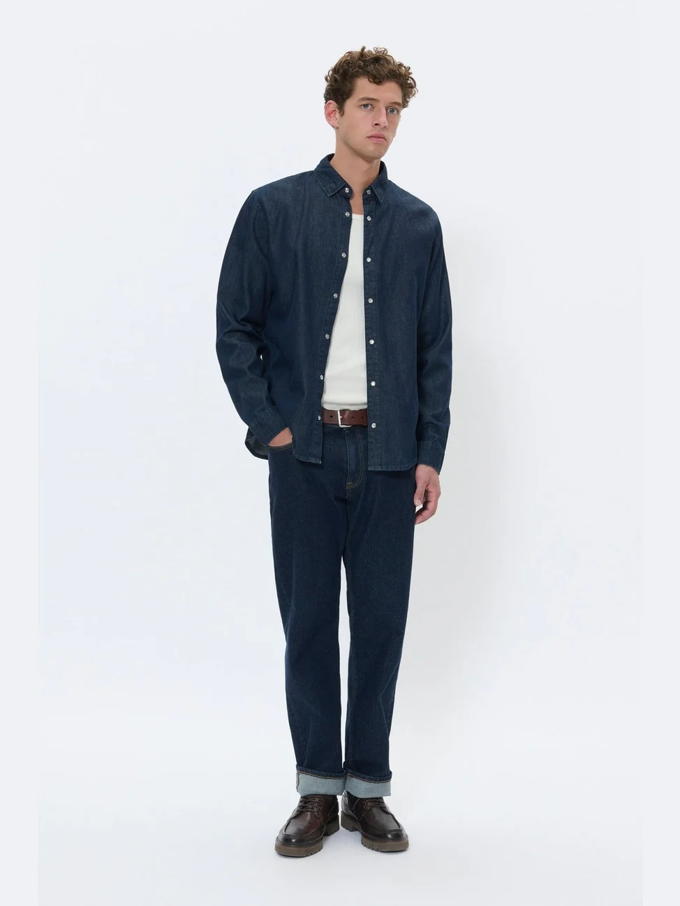 Christaldo skjorte - dark washed denim - Image 3