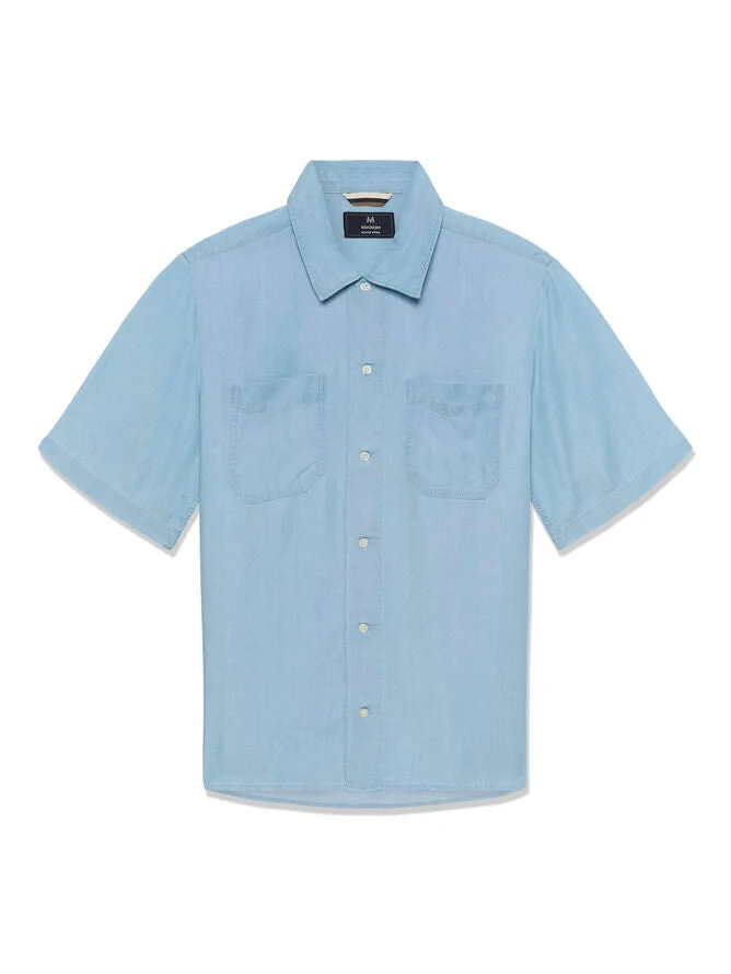 Pelton short heritage skjorte - light washed denim - Image 2
