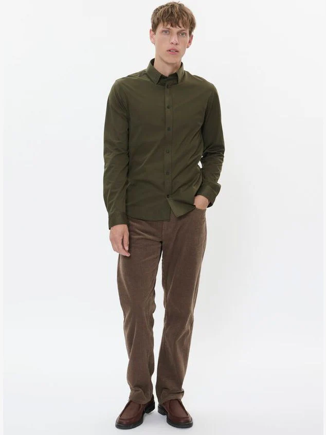 Trostol skjorte - olive night - Image 3