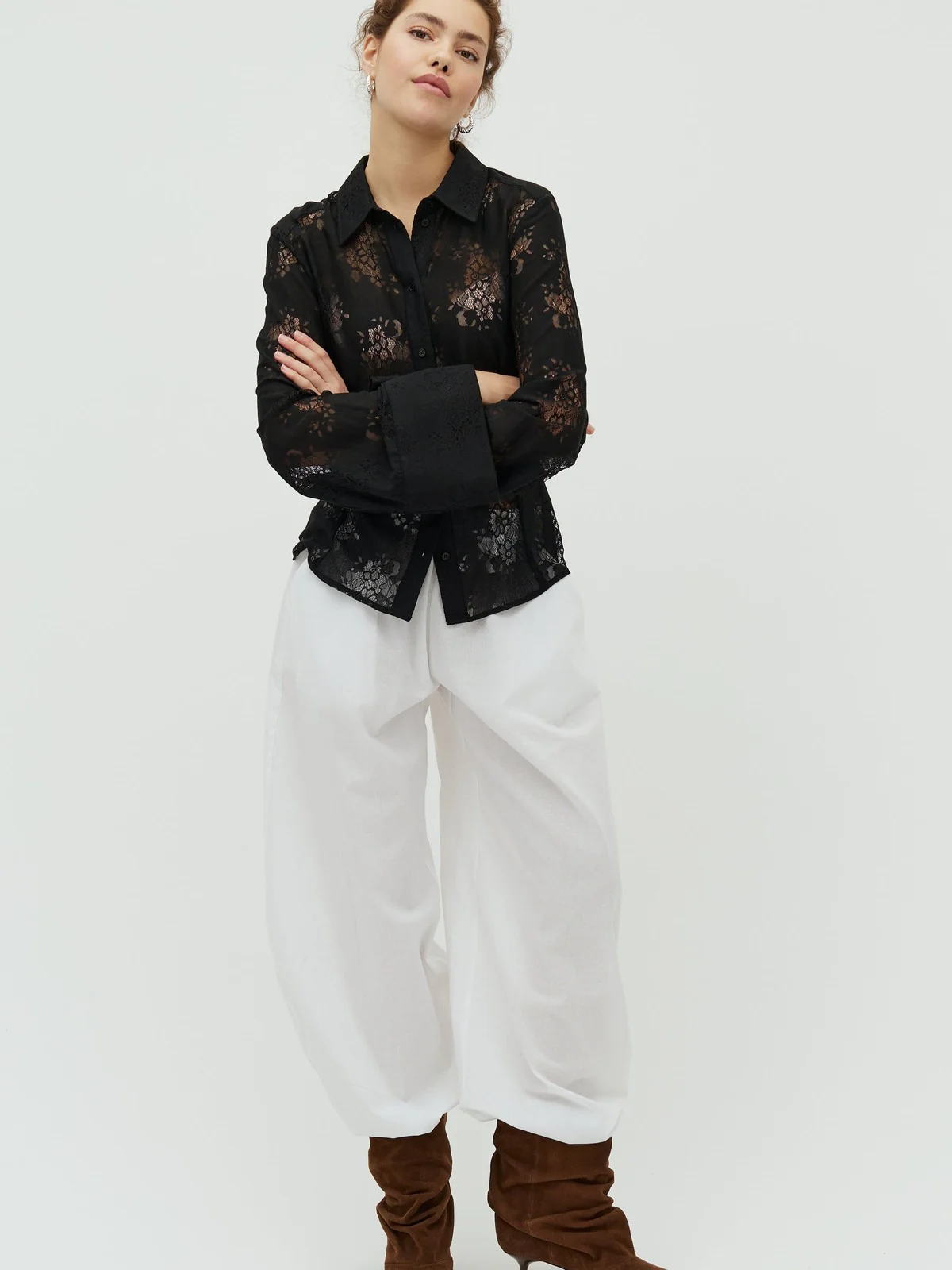 Eawyn lin bukse - white - Image 2
