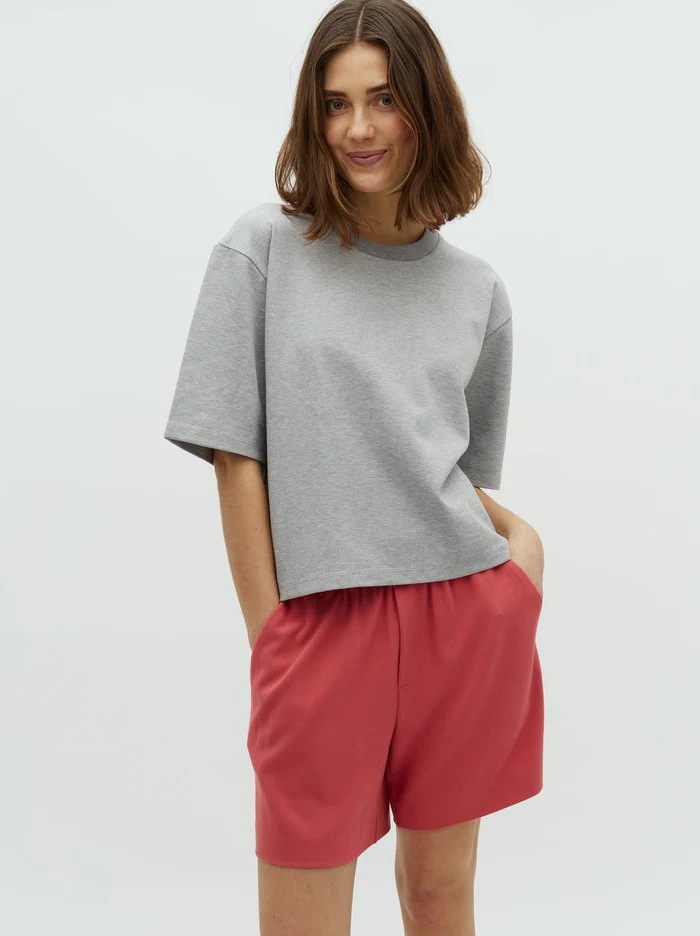 Emrys t-skjorte - light grey melange - Image 2