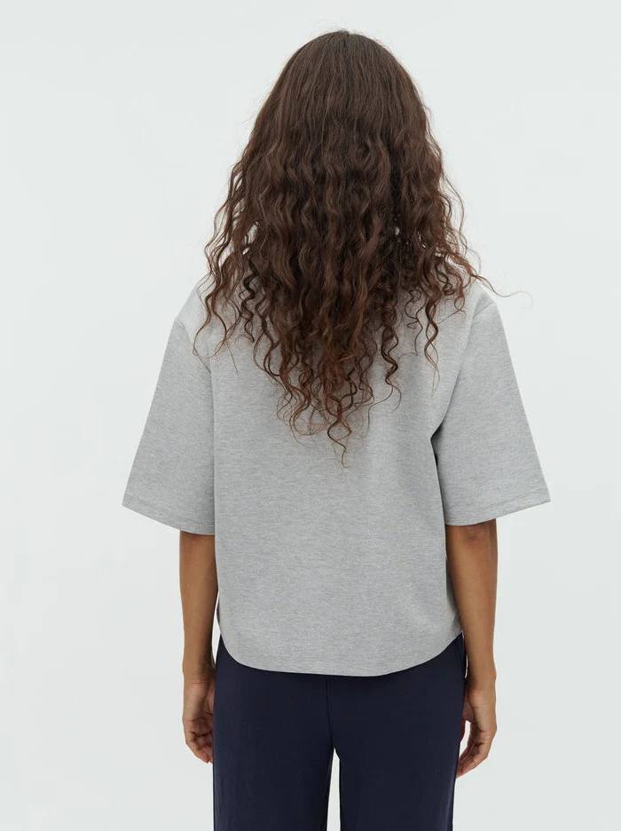 Emrys t-skjorte - light grey melange - Image 4