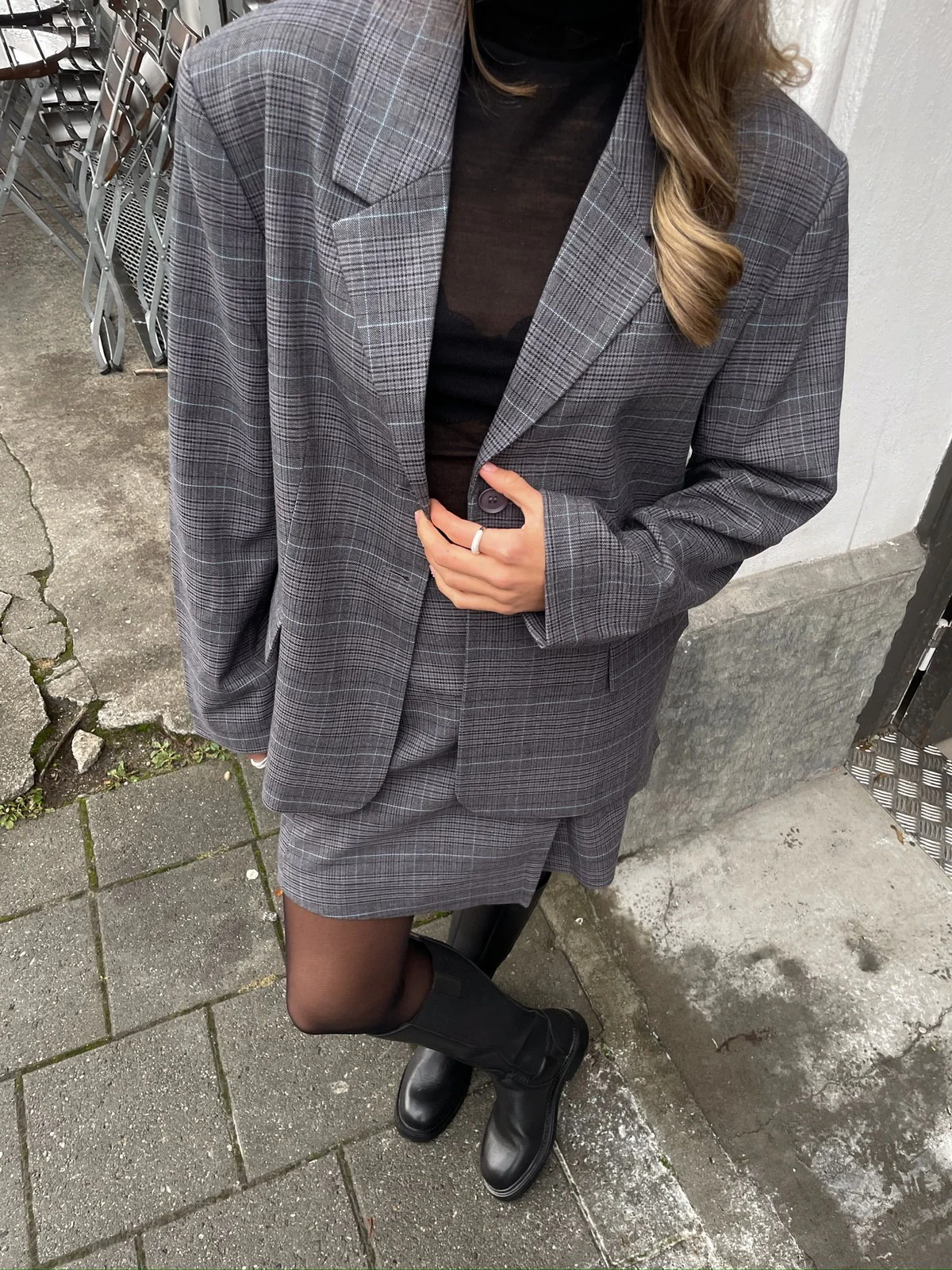 Nivanne blazer - grey check - Image 5