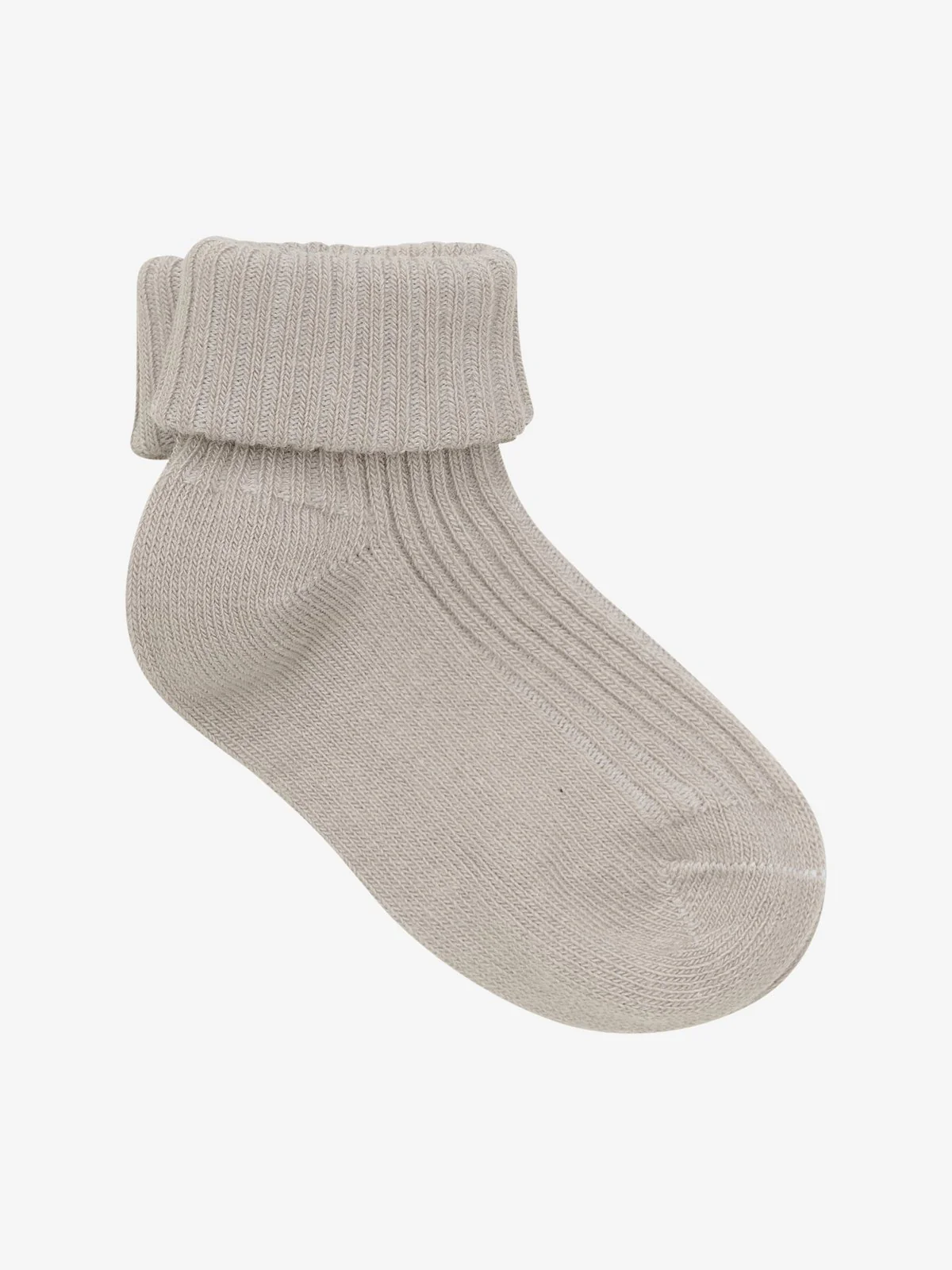 BABY SOCKKER RIBB 3P - Light Taupe - Image 4