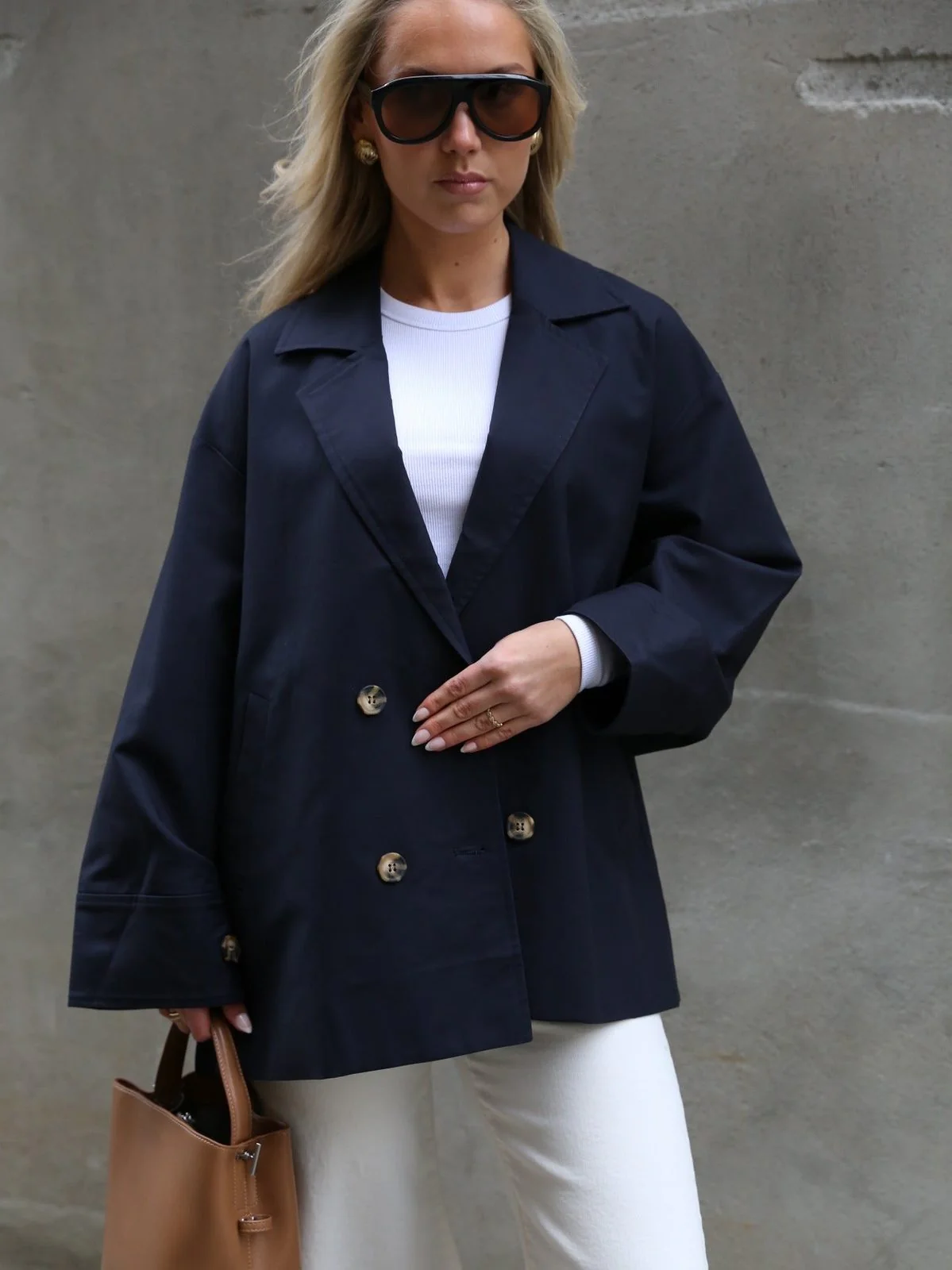 Marie canvas jakke - navy - Image 6