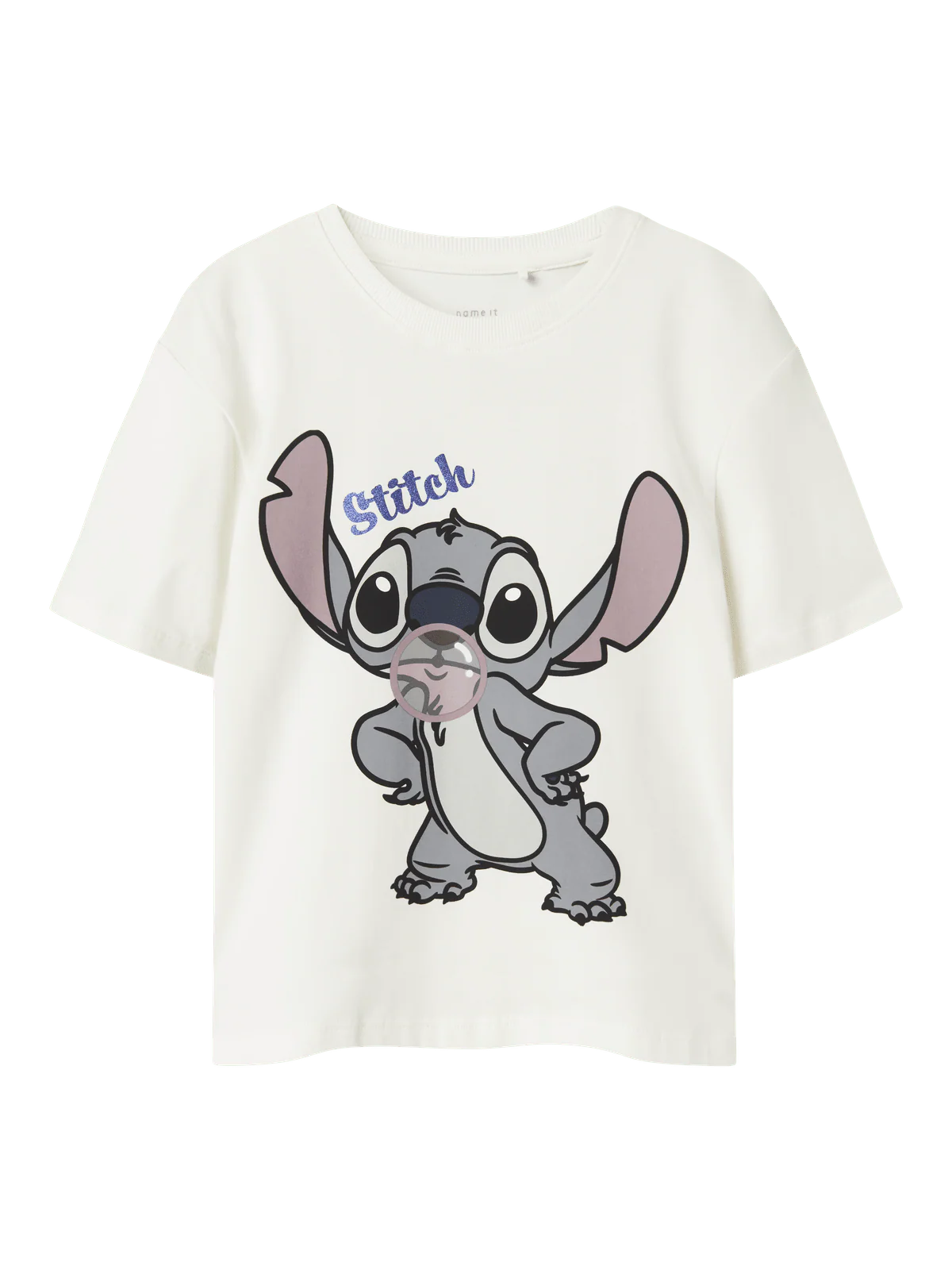 AKUN STITCH T-SKJORTE - Cloud Dancer