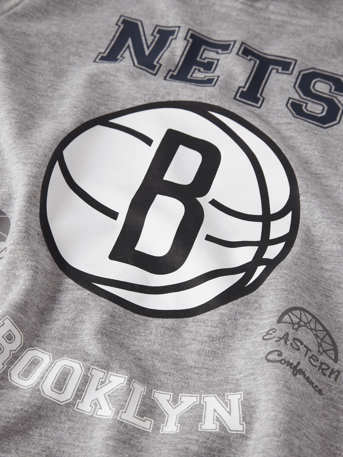BAGGE NBA SWEAT HOODIE - Grey Melange - Image 3