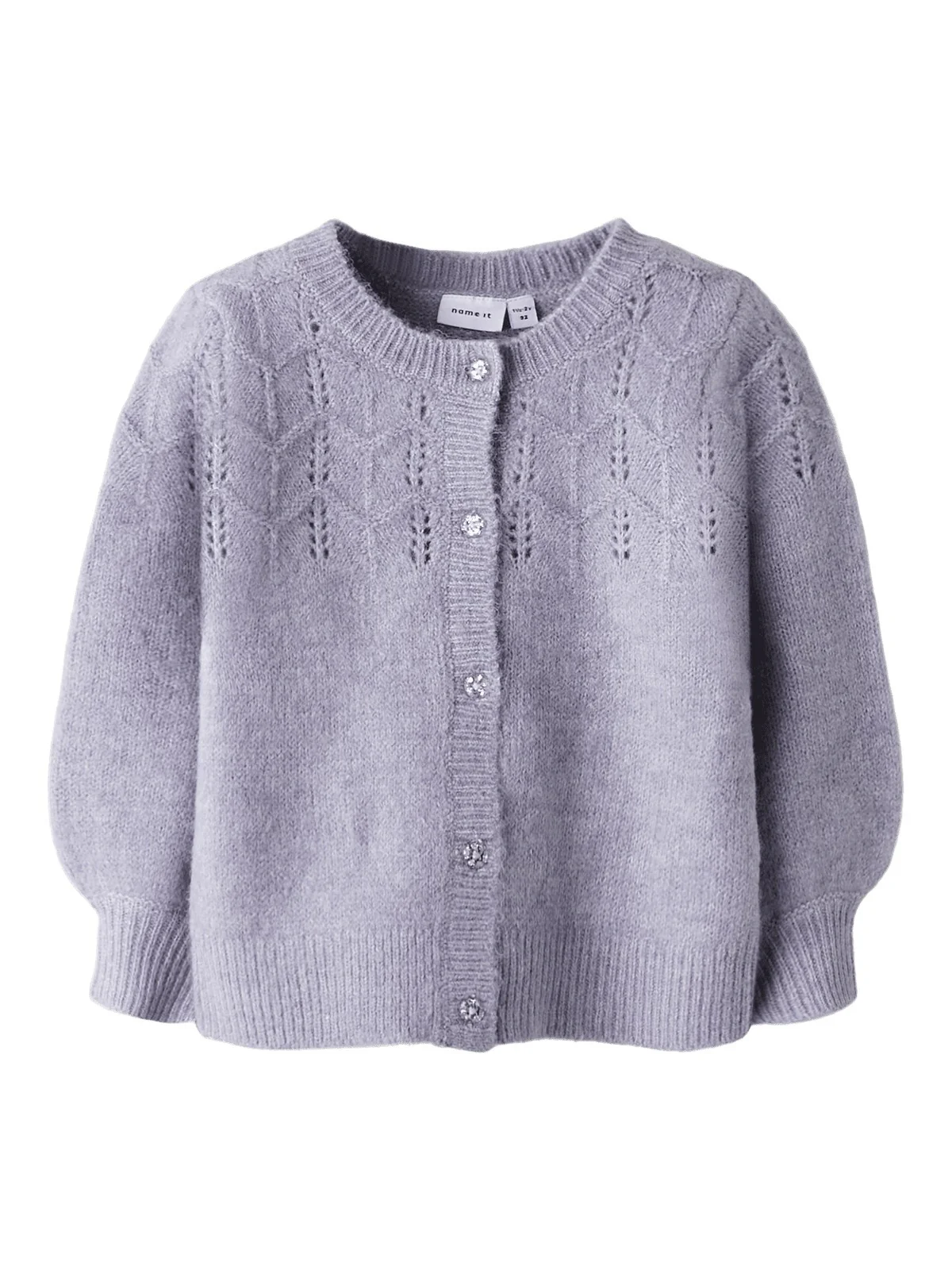 BATRILLA KNIT CARDIGAN - Lavender Gray