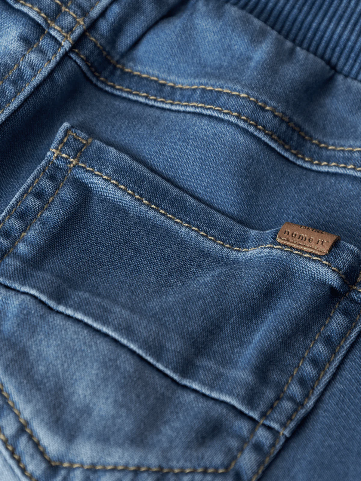 BEN BAGGY ROUND JEANS - Blue Denim - Image 3