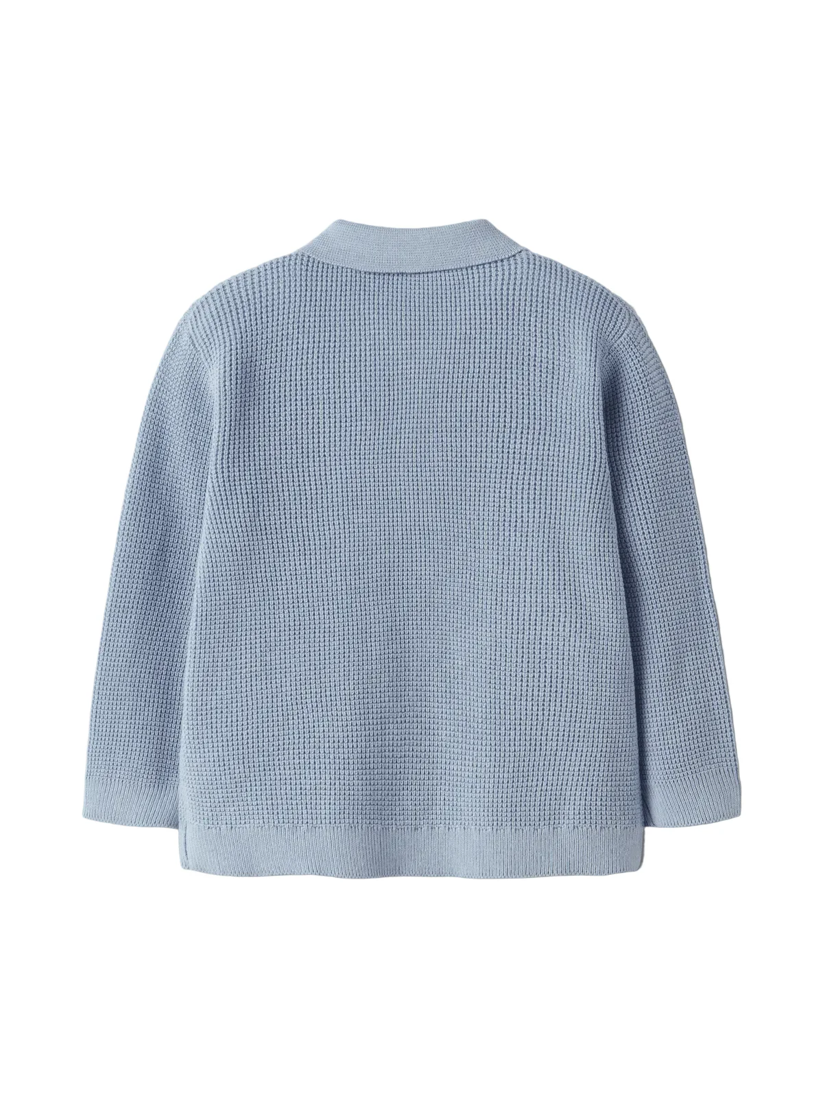 FIKAL LOOSE KNIT POLO GENSER - Blue Fog - Image 2