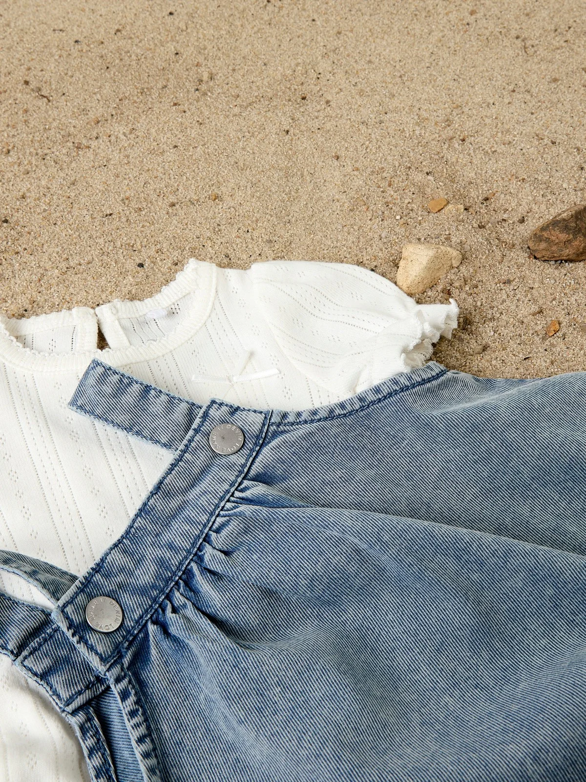 FLORA DENIM KJOLE - Light Blue Denim - Image 3