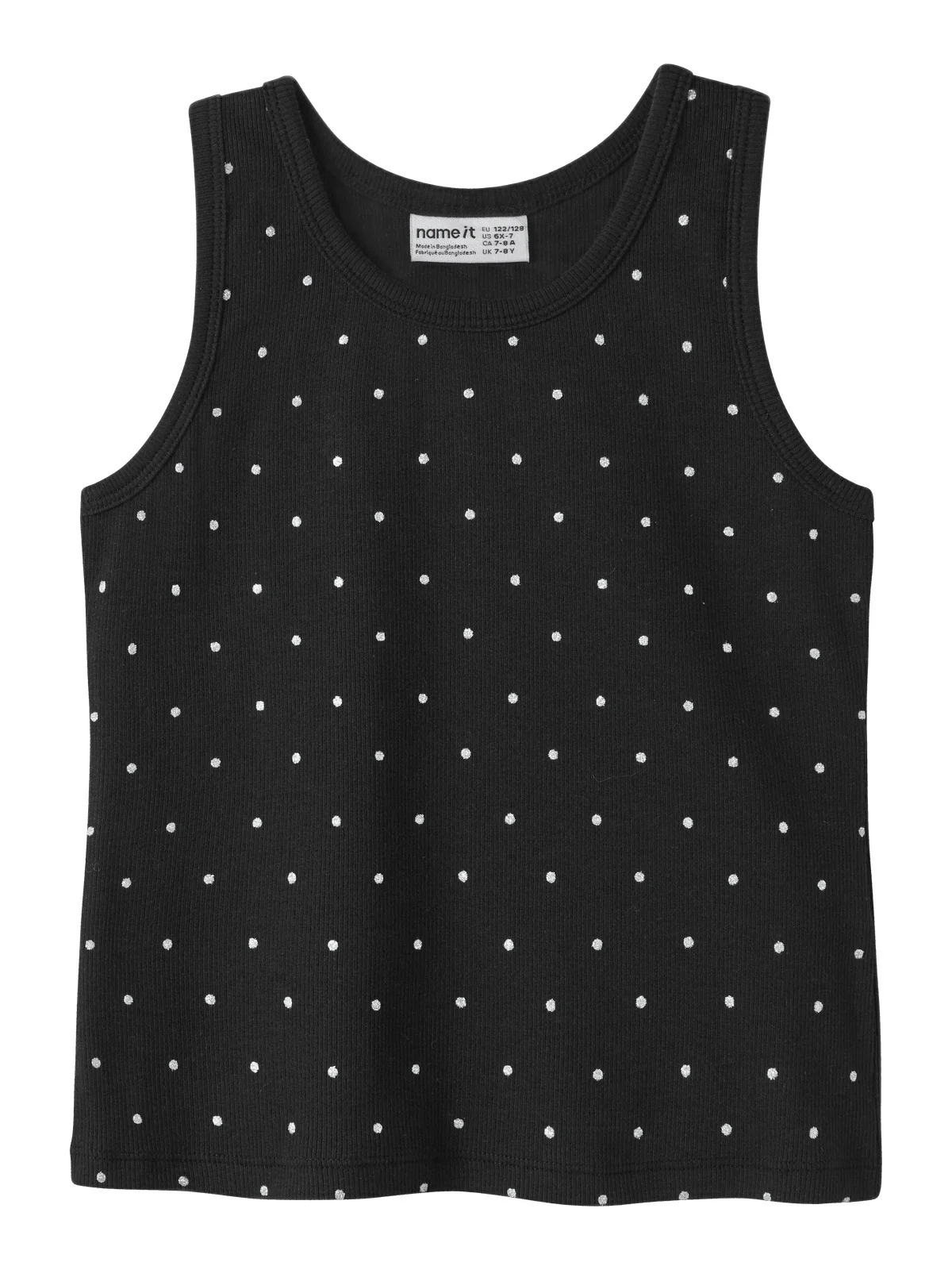 HEBA SLIM CROP SINGLET - Black