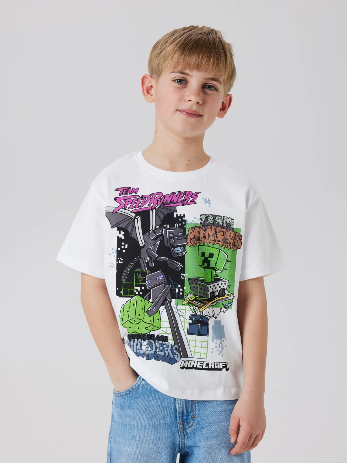 JAHI MINECRAFT T-SKJORTE - Bright White - Image 4