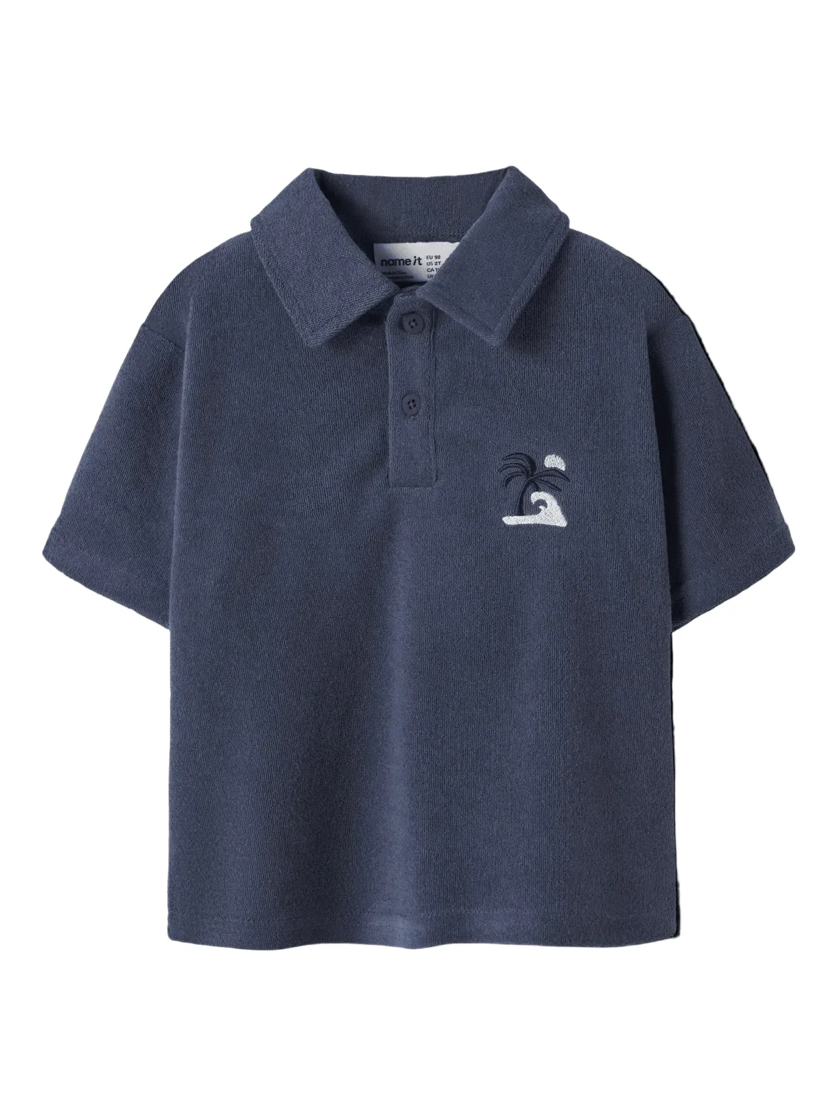 JARED TERRY POLO T-SKJORTE - Vintage Indigo