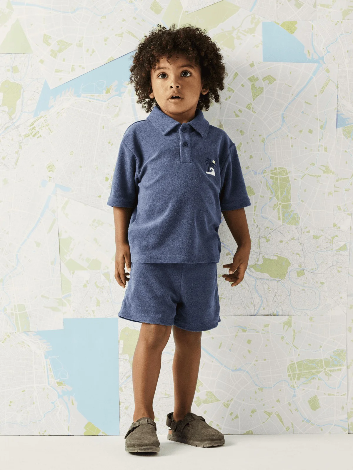 JARED TERRY POLO T-SKJORTE - Vintage Indigo - Image 4