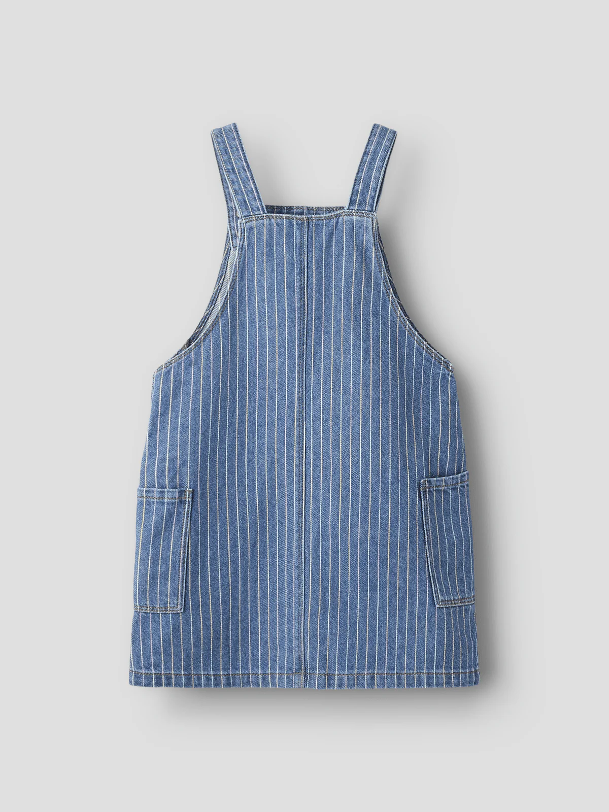 MILLE STRIPE DENIM BIBSKIKRT - Medium Blue Denim - Image 2