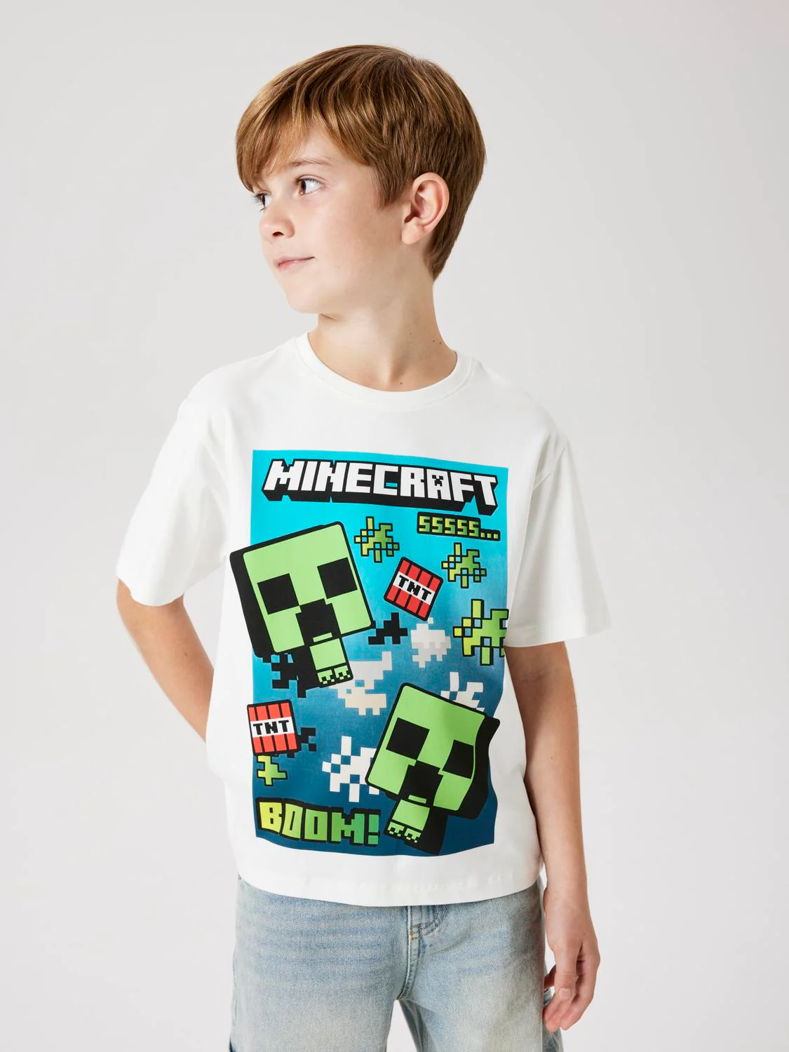 MUS MINECRAFT T-SKJORTE - Cloud Dancer - Image 6