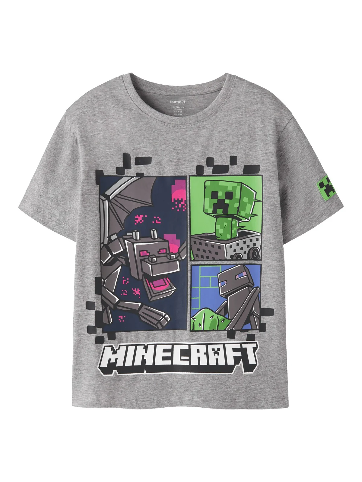 MYKIN MINECRAFT T-SKJORTE - Grey Melange