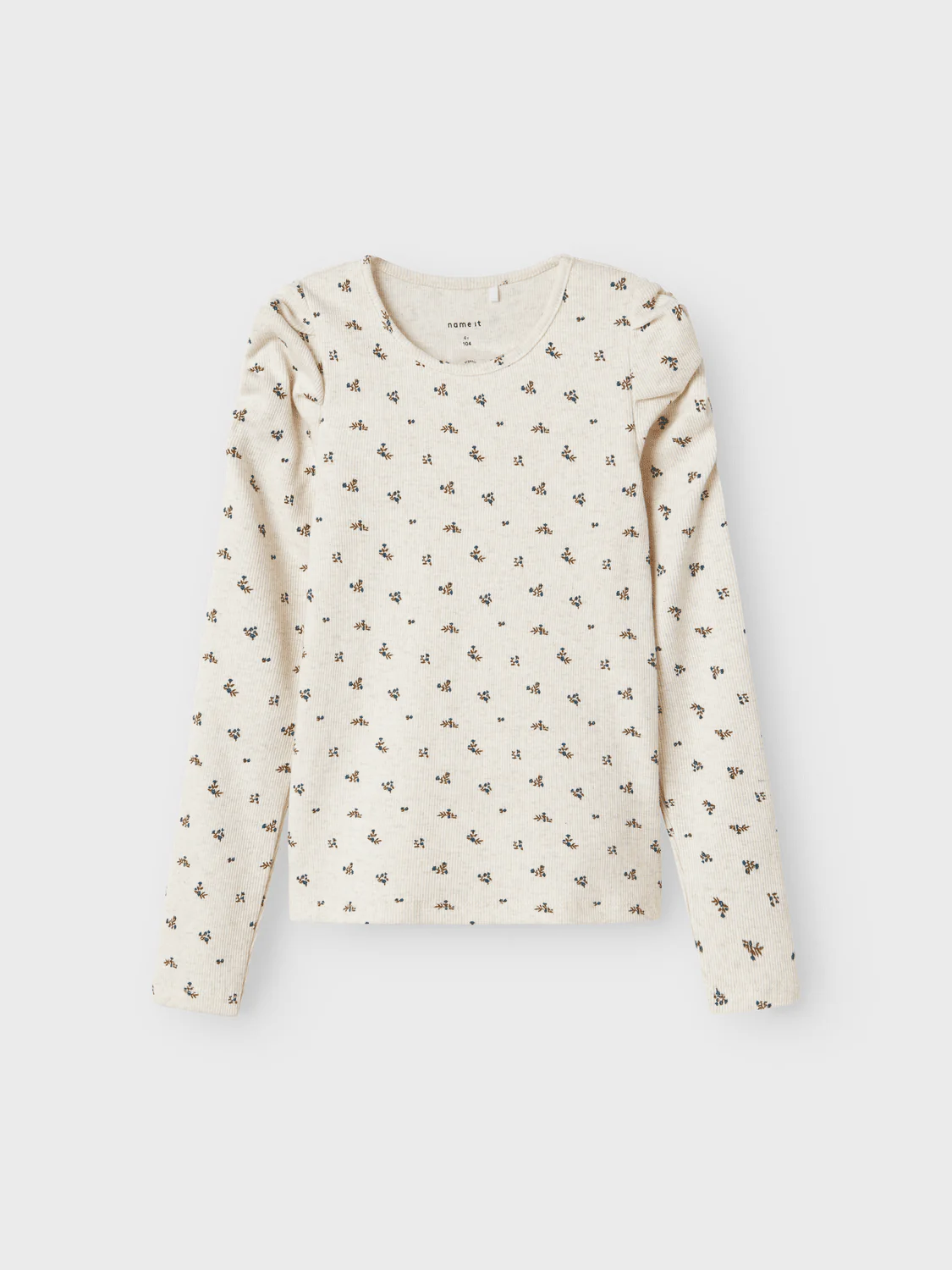 OLINNE LS SLIM TOP - Peyote Melange - Image 3