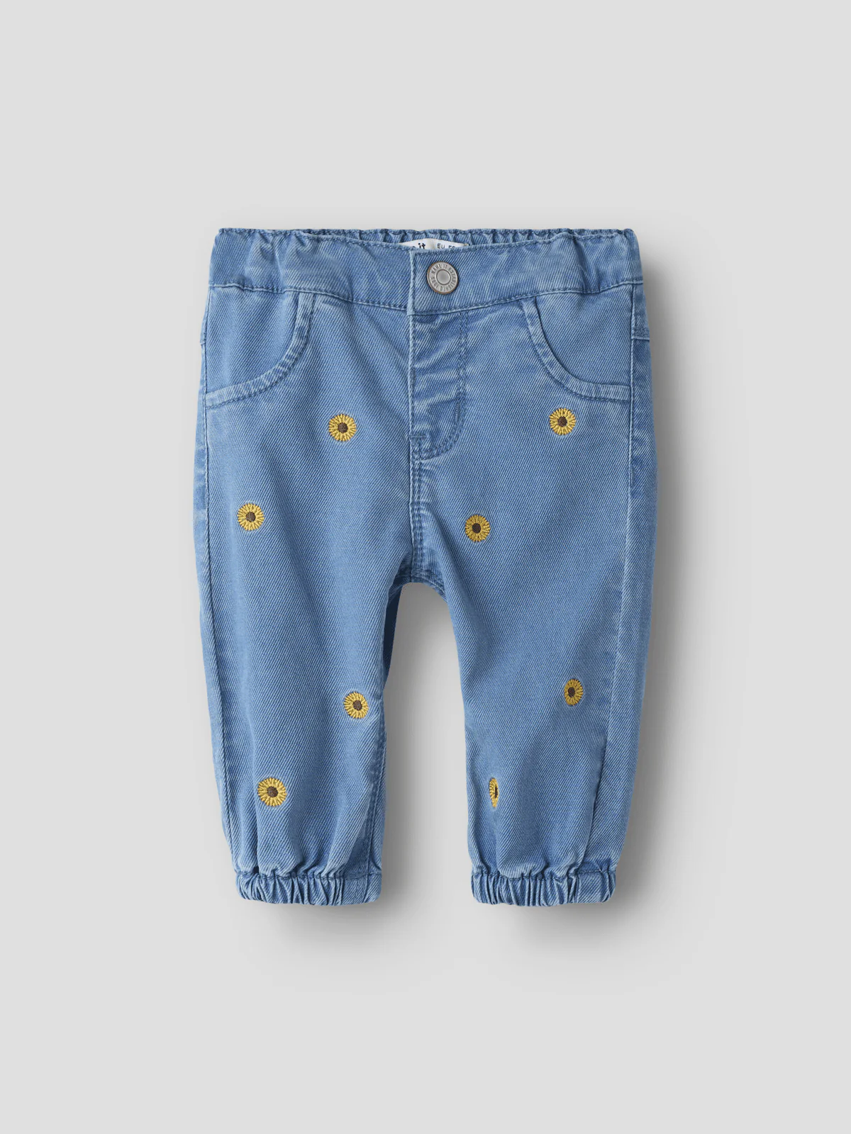 ROSE SHAPED EMB JEANS - Medium Blue Denim - Image 4