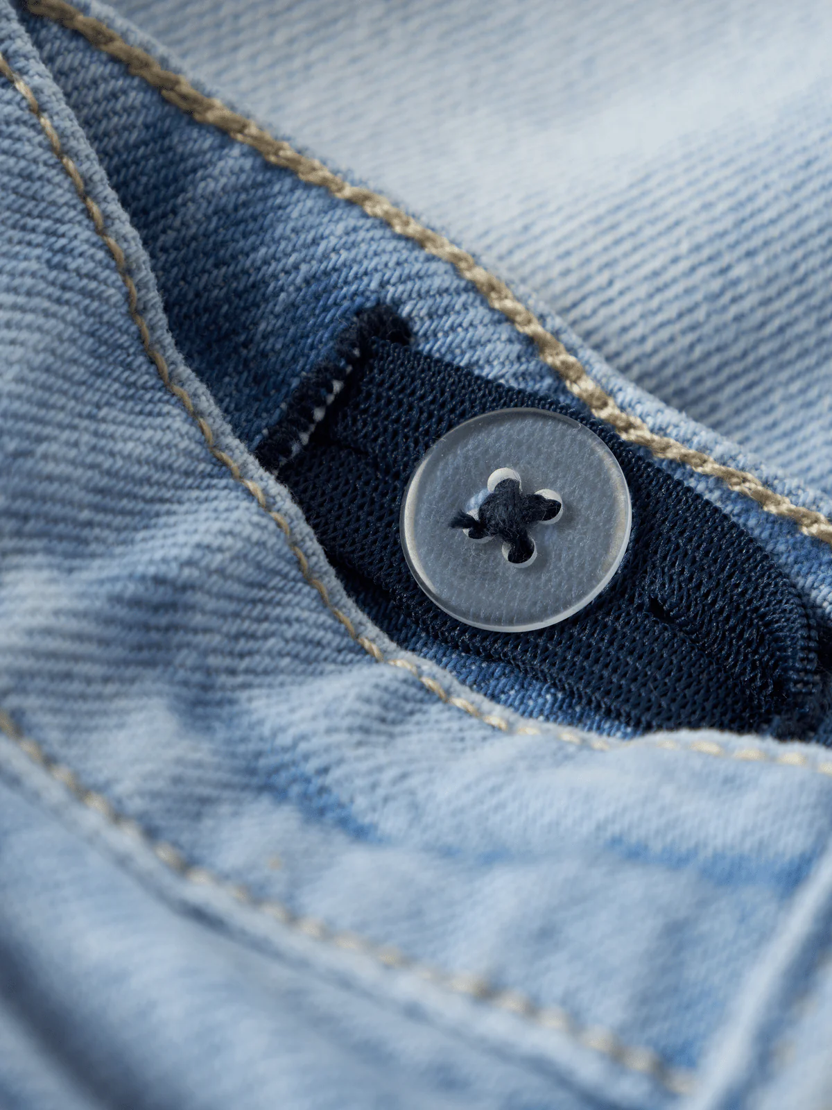 ROSE STRAIGHT FOLD JEANS - Light Blue Denim - Image 3