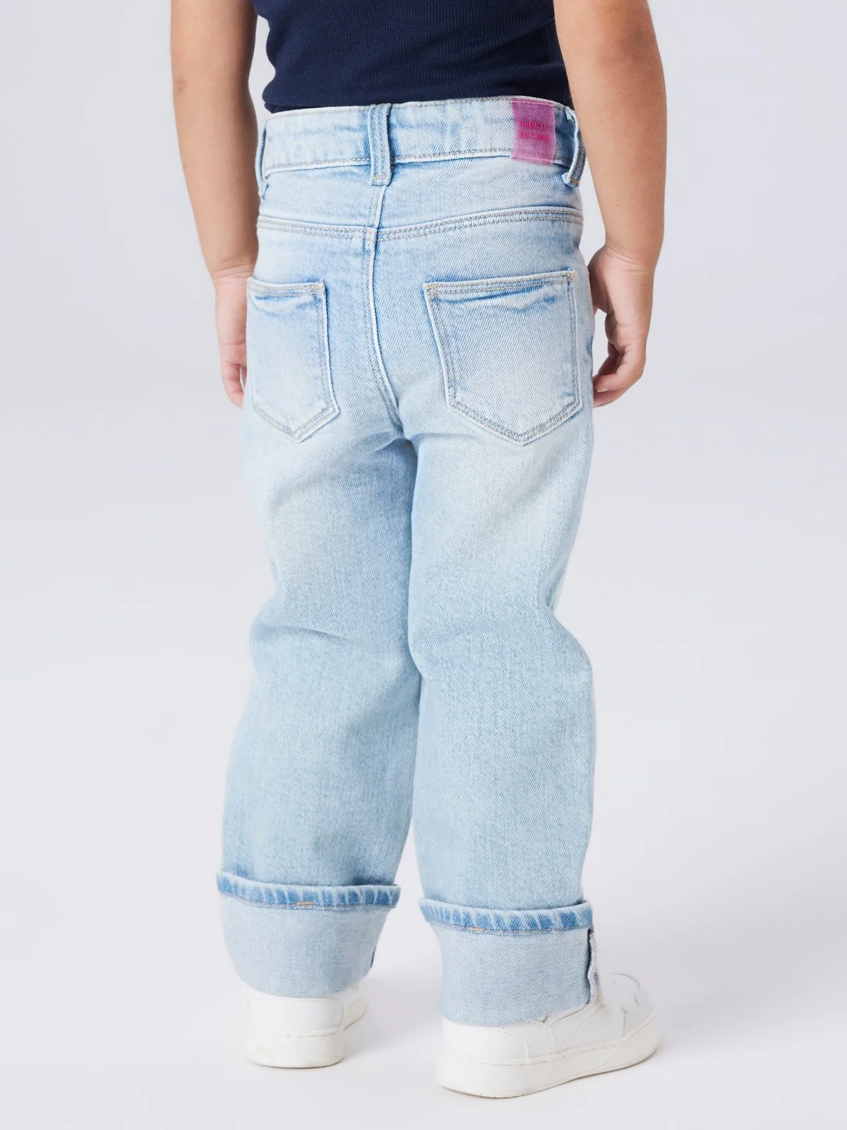 ROSE STRAIGHT FOLD JEANS - Light Blue Denim - Image 6