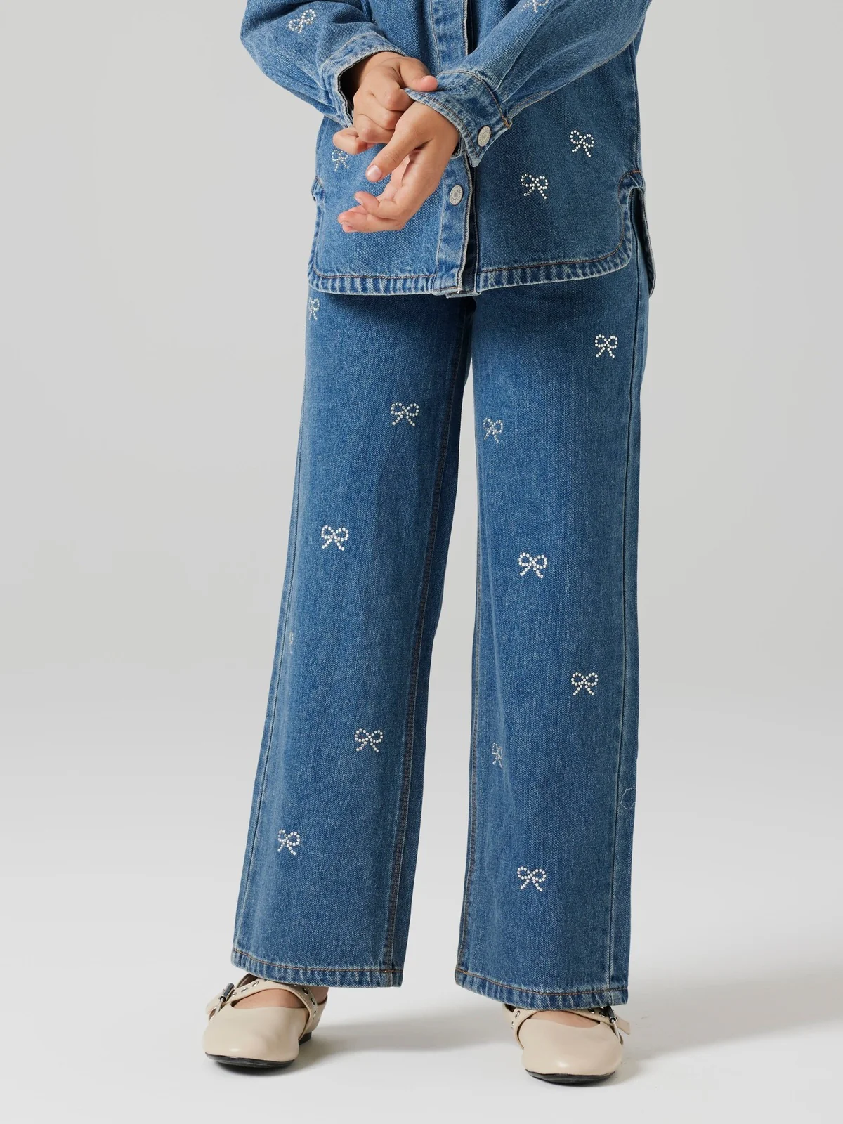 ROSE WIDE JEANS RHINES - Medium Blue Denim - Image 3