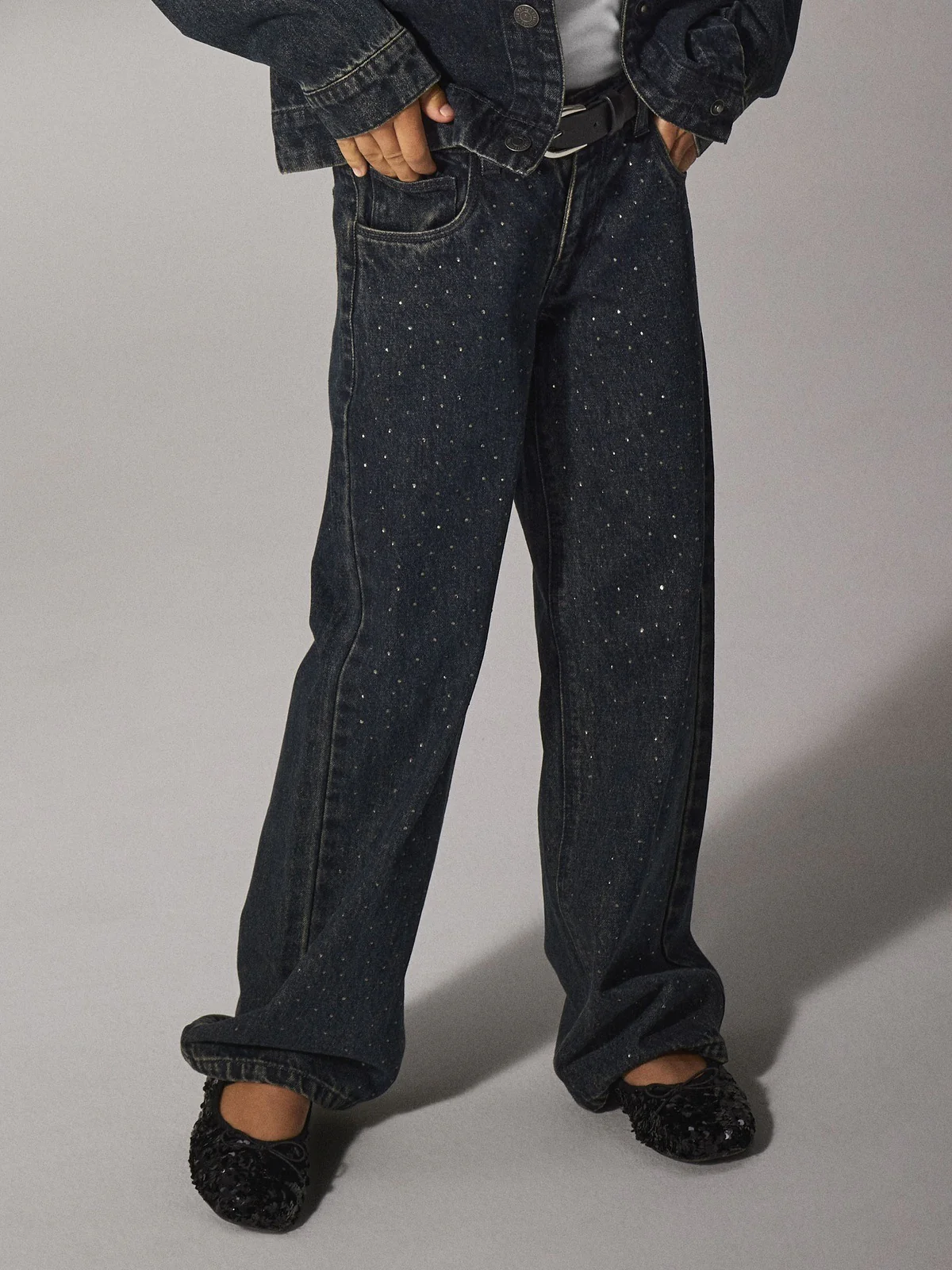 ROSE WIDE RHINE JEANS - Dark Midnight Denim - Image 6