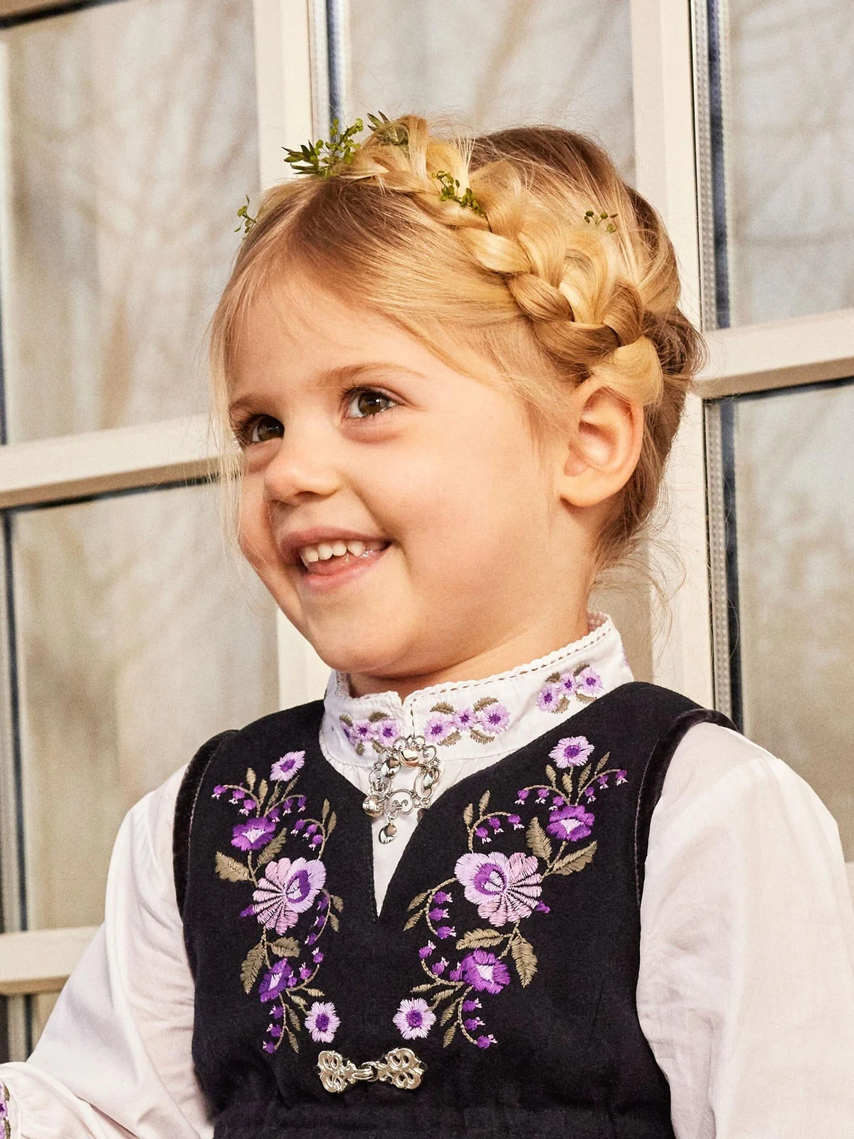 TENA FESTDRAKT MINI - Dark Sapphire / lilla blomster - Image 5