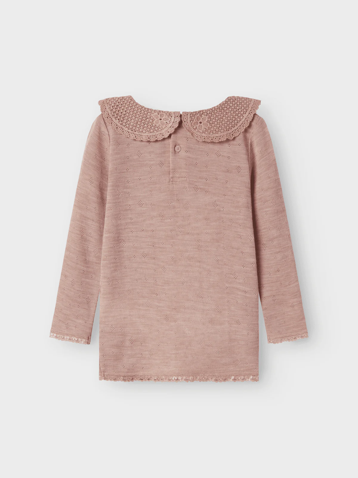 WANG ULL NEEDLE LS TOPP M/KRAGE - Shadow Gray - Image 2