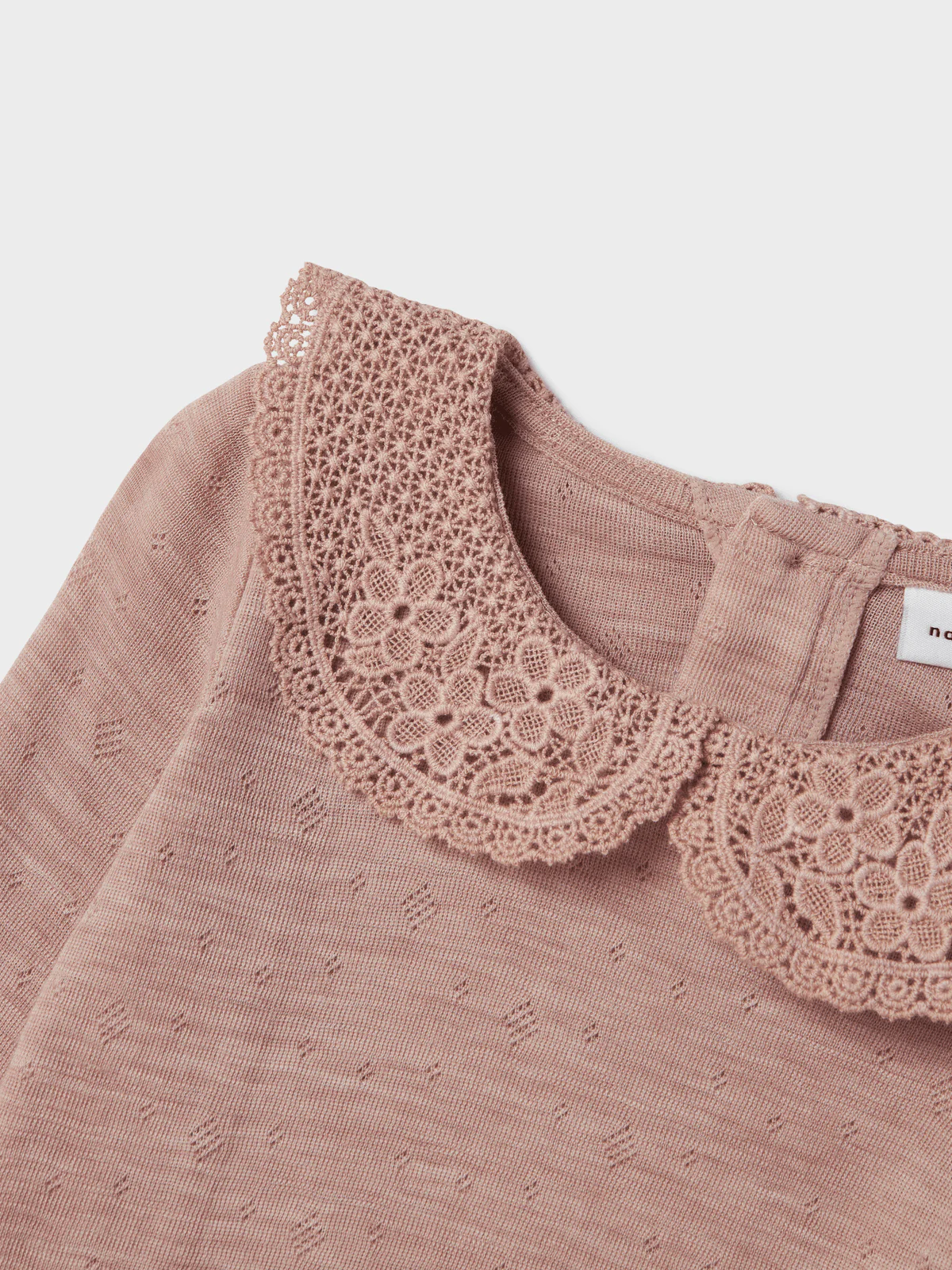 WANG ULL NEEDLE LS TOPP M/KRAGE - Shadow Gray - Image 3