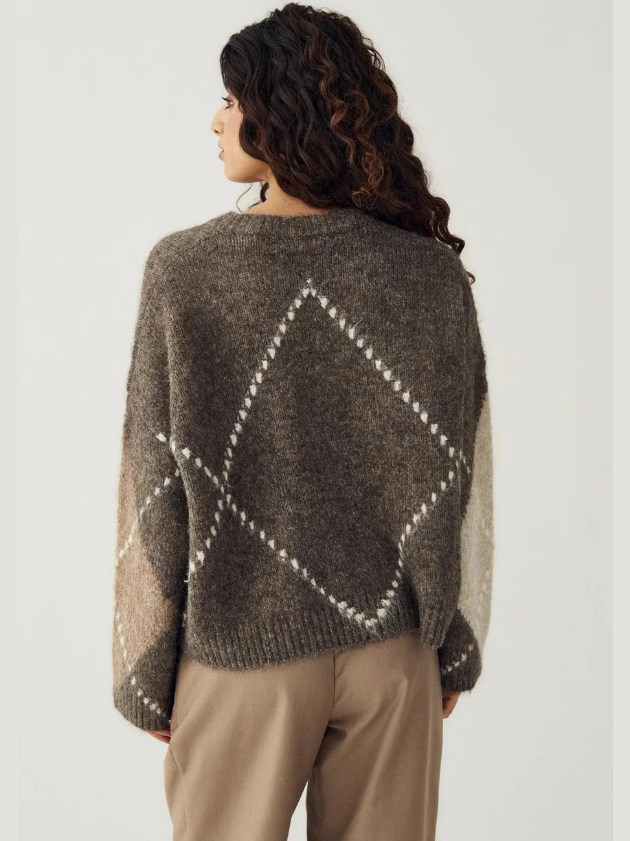 Lai knit genser - ash brown mix - Image 5