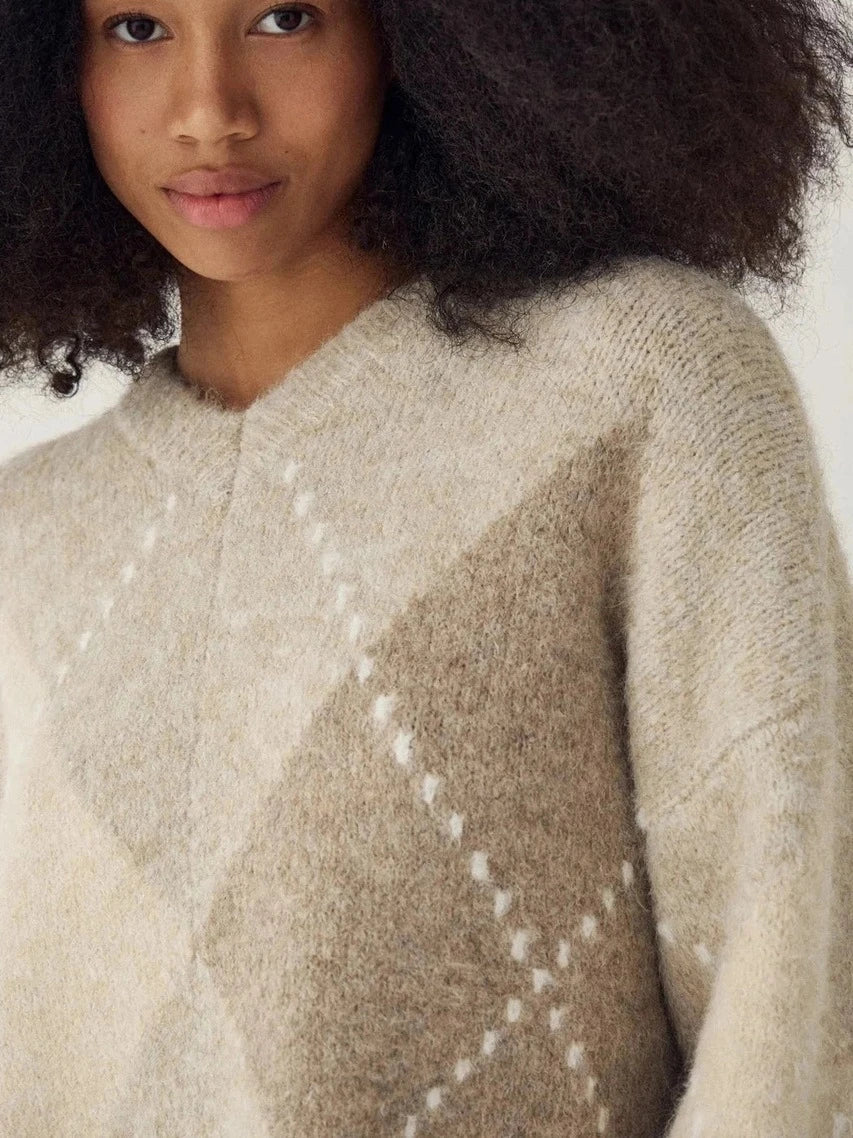 Lai knit genser - beige mix - Image 10