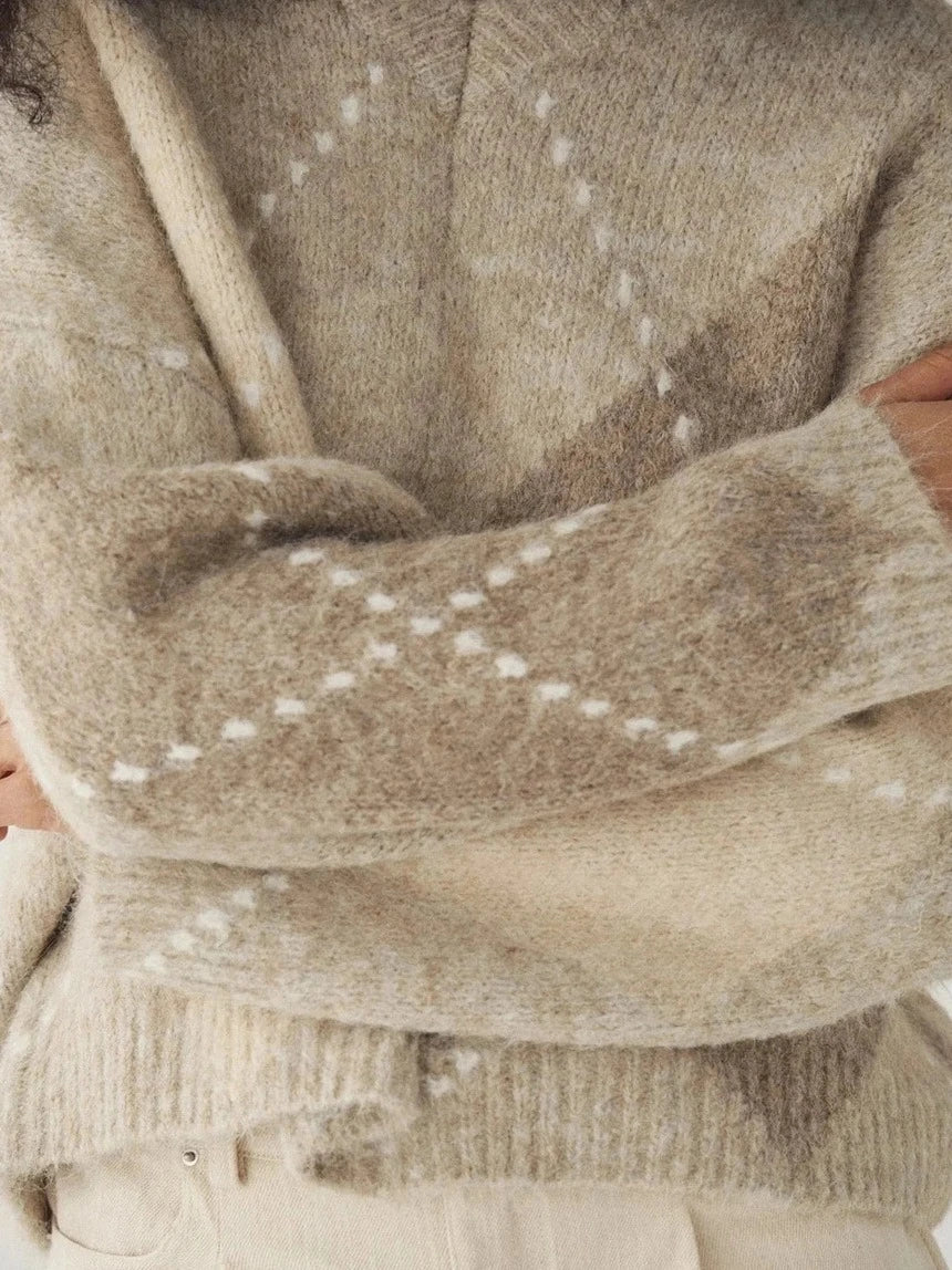 Lai knit genser - beige mix - Image 11