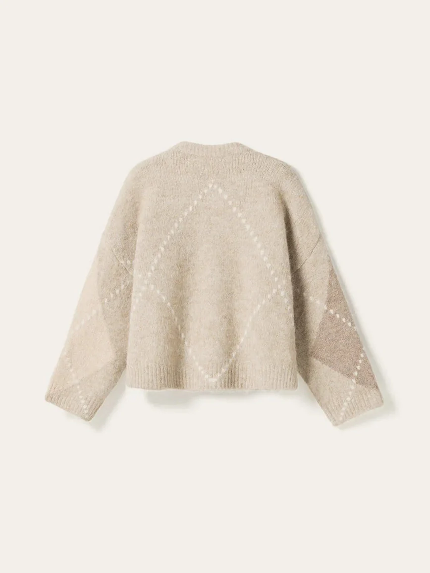 Lai knit genser - beige mix - Image 3