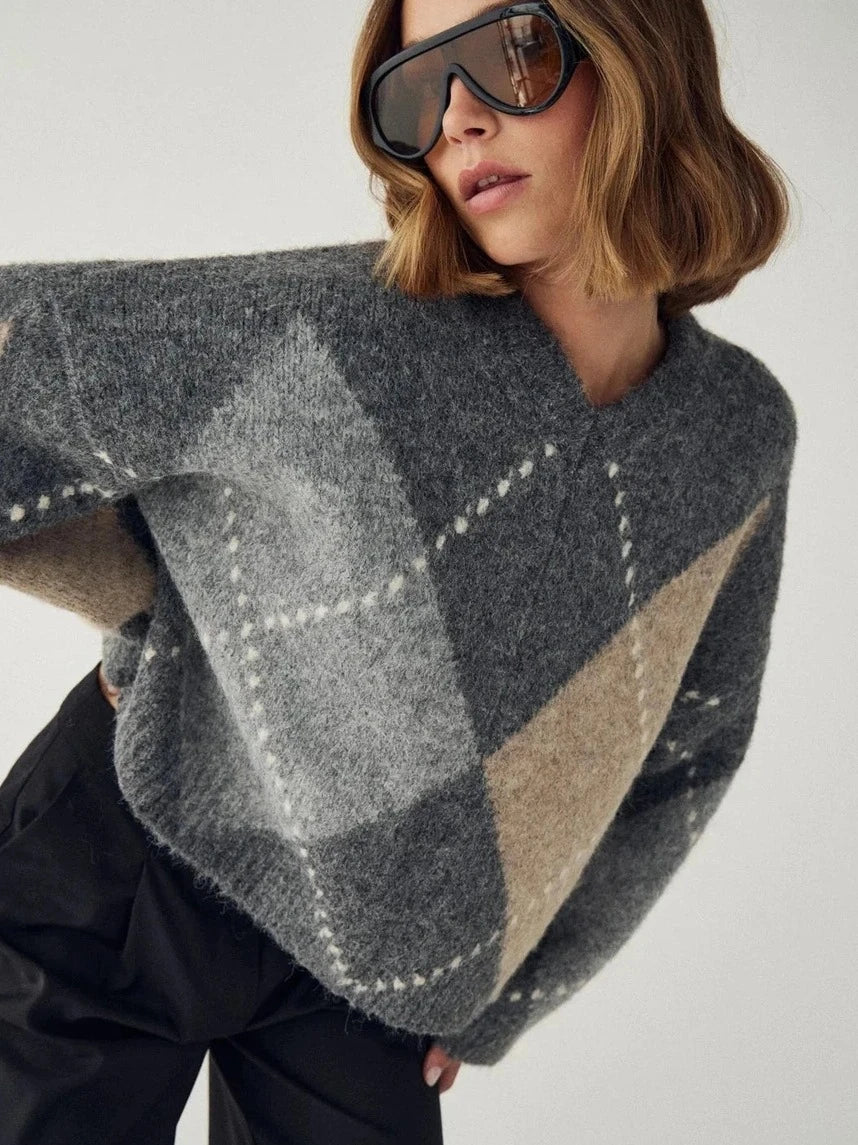 Lai knit genser - grey mix