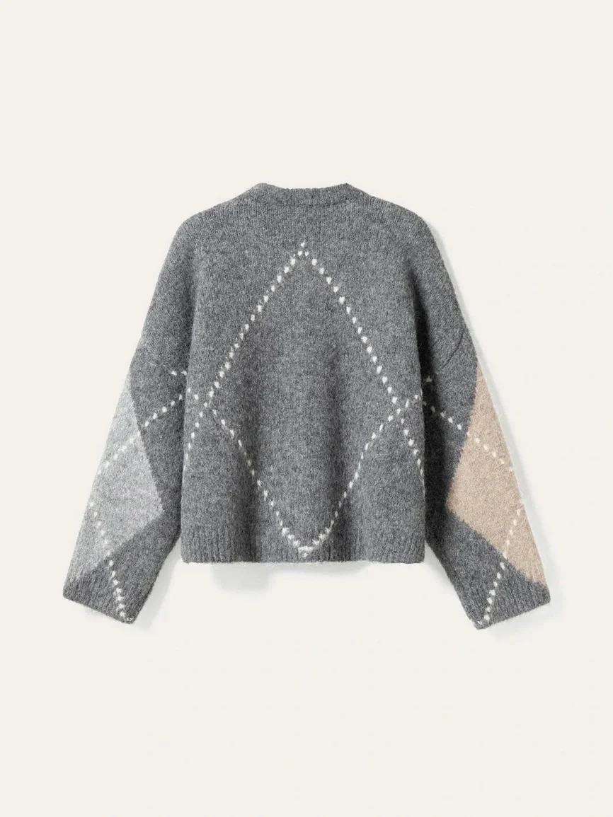 Lai knit genser - grey mix - Image 3