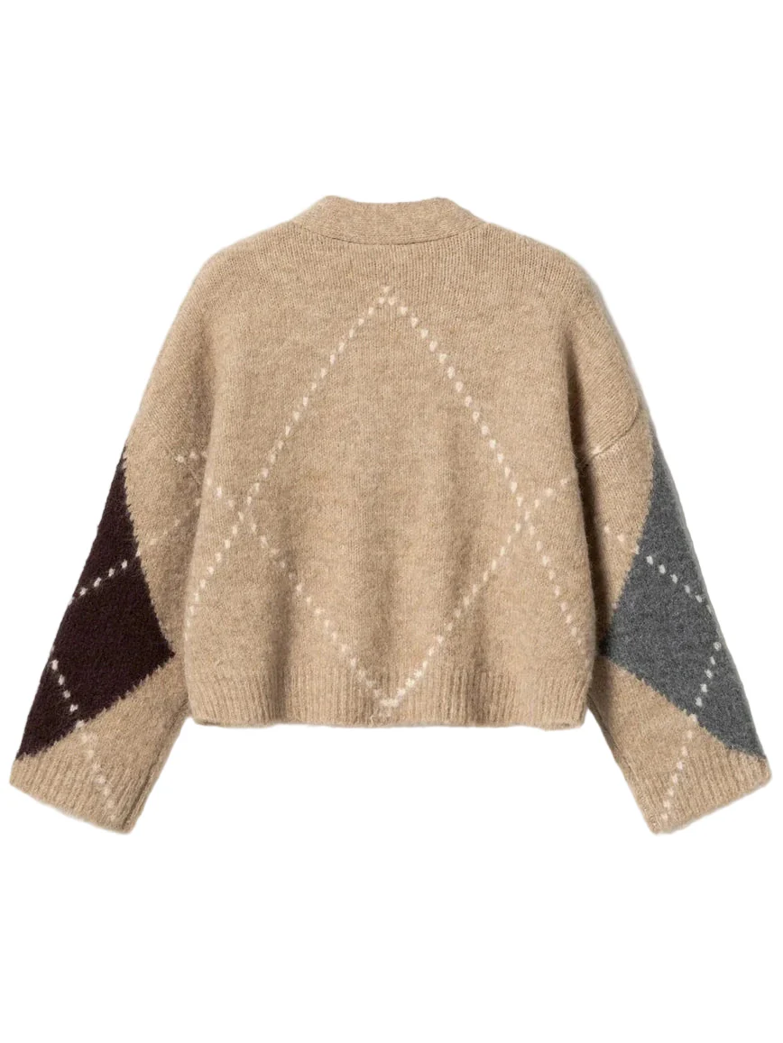 Laiana knit cardigan - sand melange - Image 3