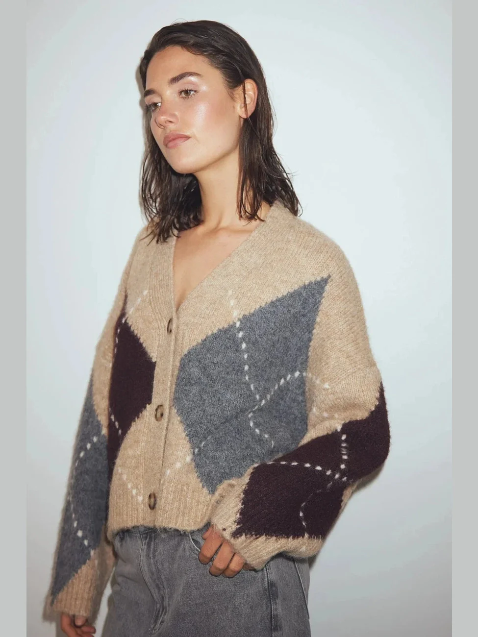 Laiana knit cardigan - sand melange - Image 4