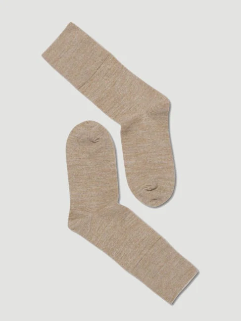 Fine wool comfort sokker - sand - Image 2