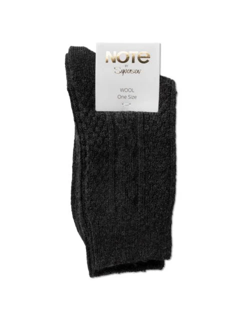 Wool cable sokker - antracite