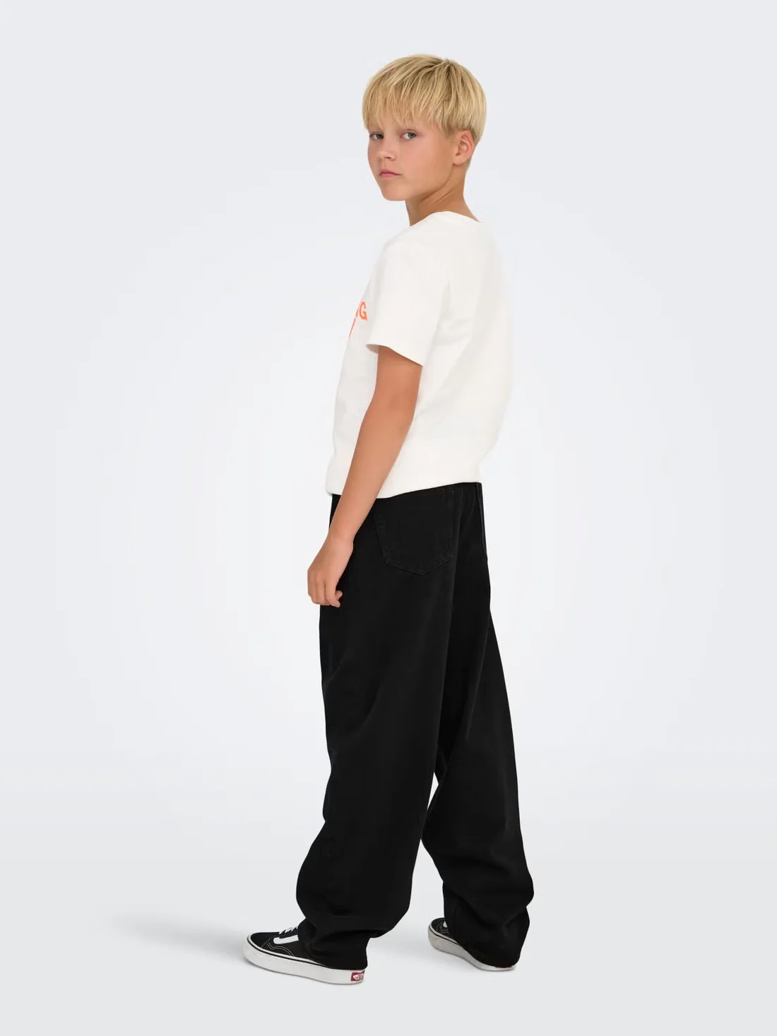 FADE LOOSE BLACK JEANS - BLACK DENIM - Image 3