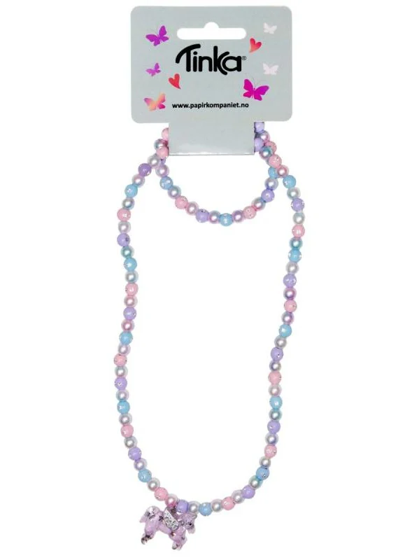 HALSKJEDE/ARMBĂ
ND LILLA UNICORN - LILLA