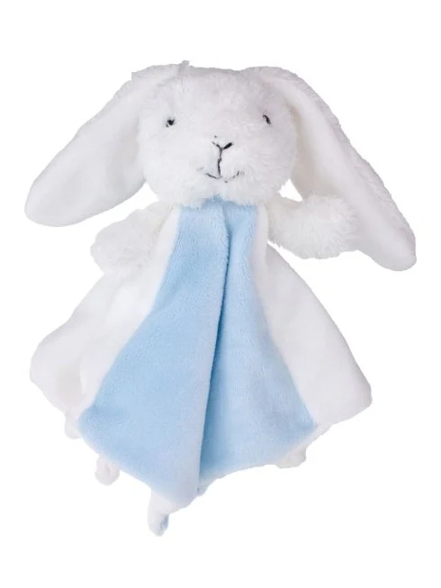 KOSEKLUT KANIN 28x28CM TINKA BABY - HVIT/BLĂ
