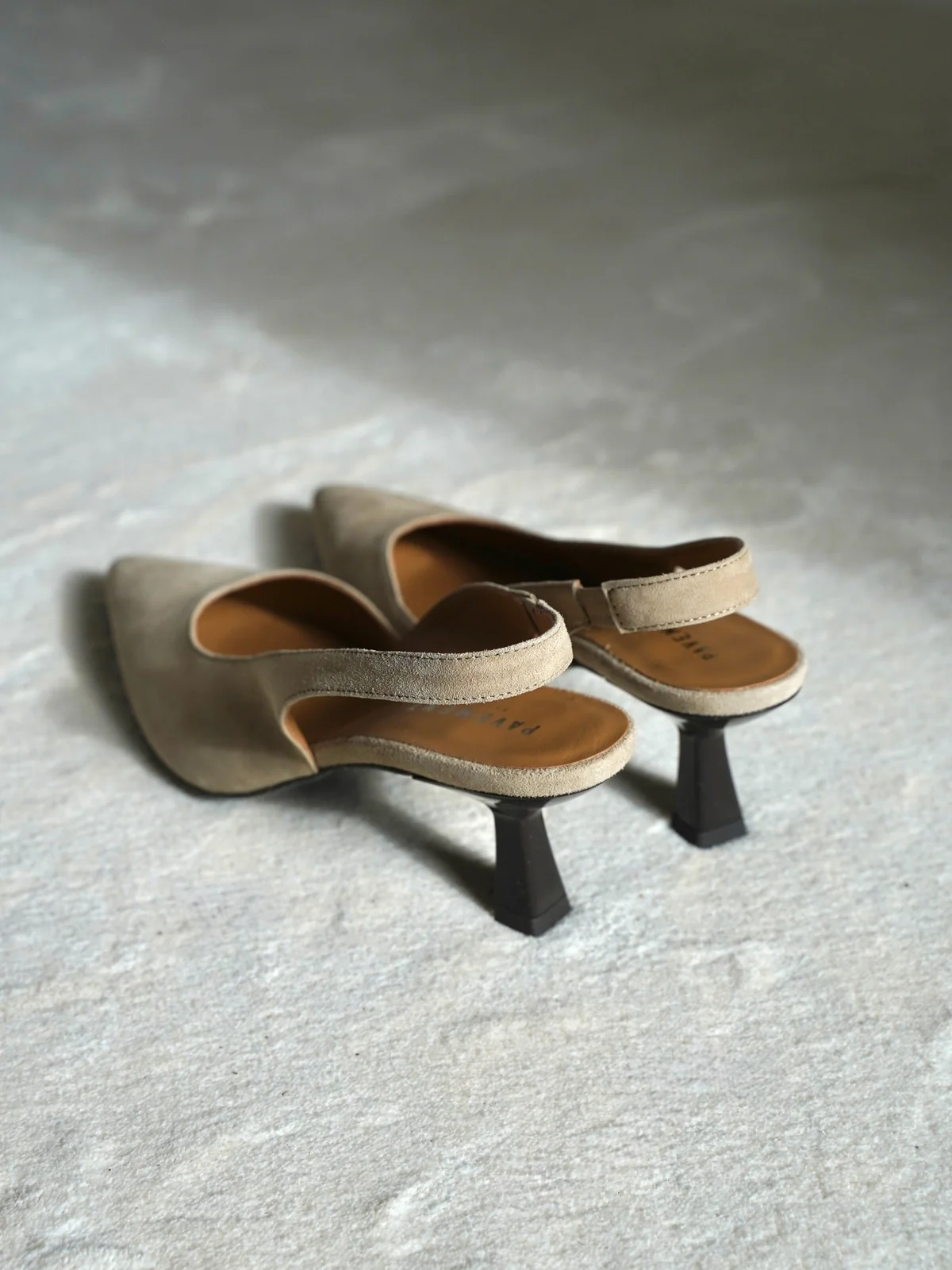 Therese suede sko - taupe - Image 4