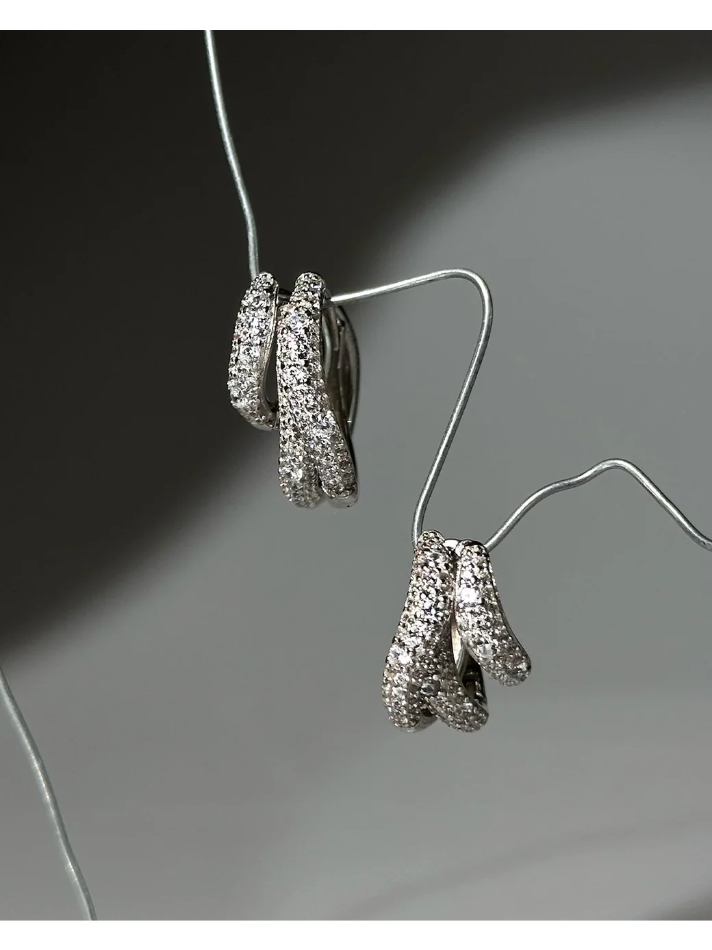 Wave pave hoops large - sølv - Image 2