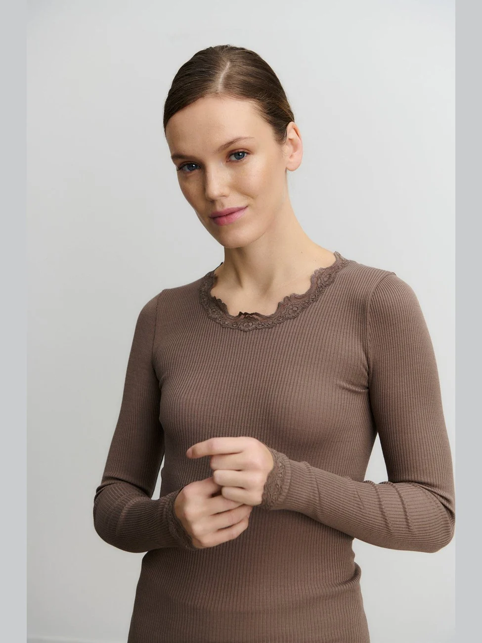 Babette silk lace genser - falcon - Image 4