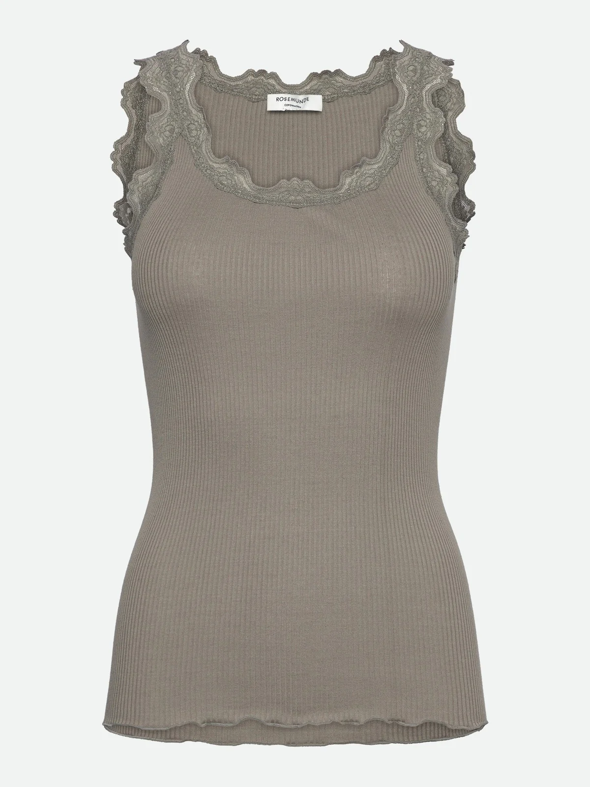 Babette silk lace topp - dried sage